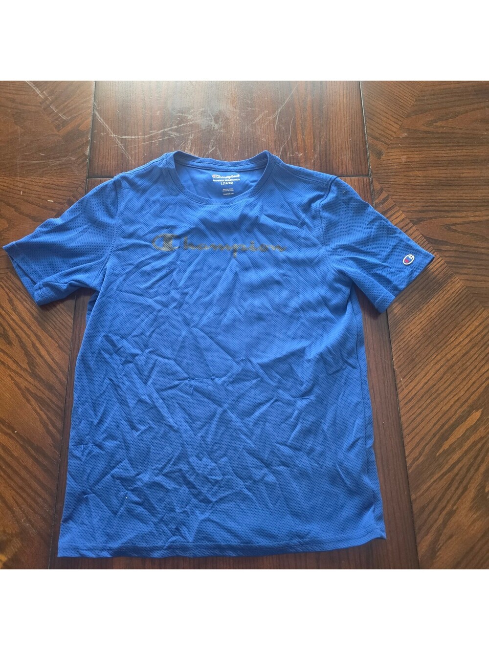 Champion royal blue mesh athletic T shirt size L 14 16